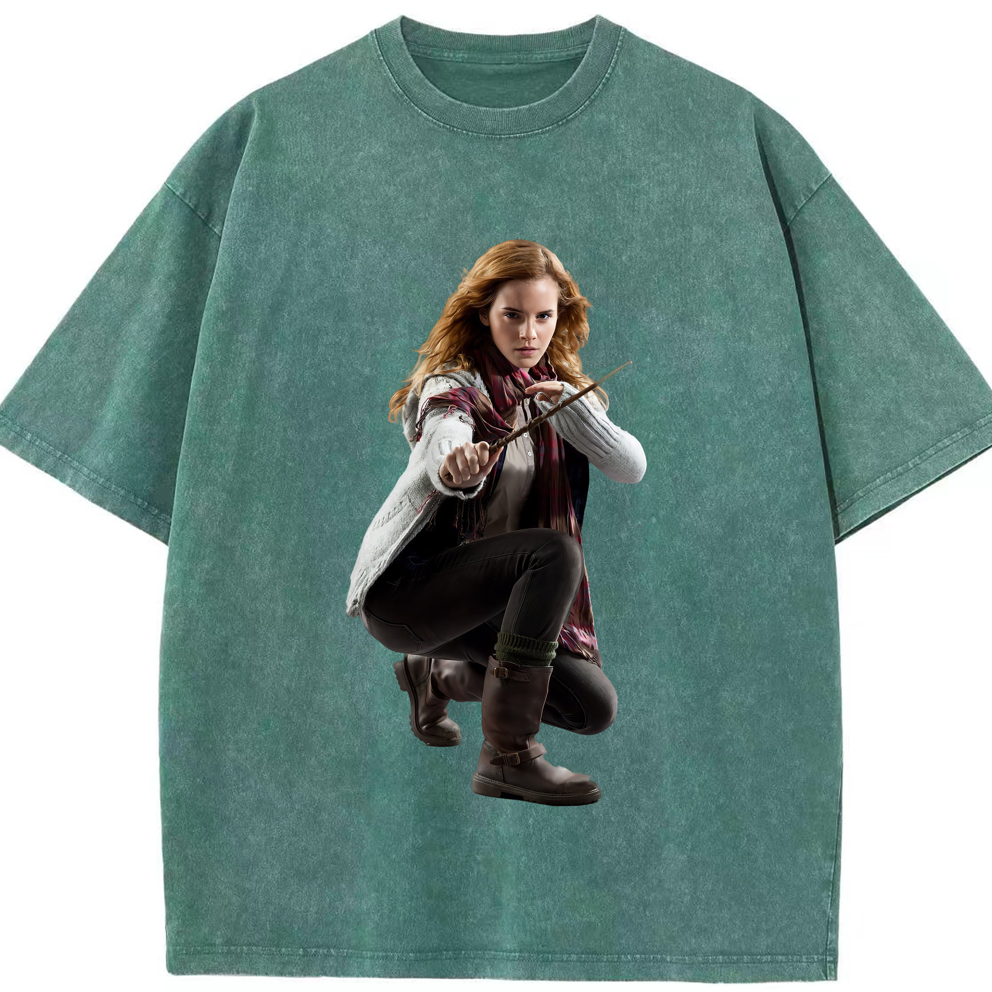 （画像用） Harry Potter ハリー・ポッターシリーズ 綿100% ヴィンテージ風 半袖Tシャツ（フロントプリント）